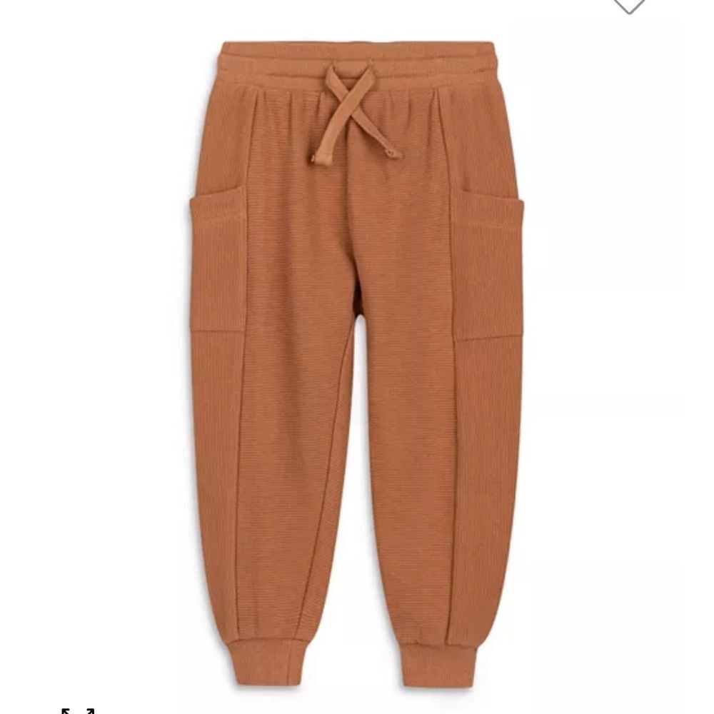 Miles the label Stretch‎ Organic Cotton Cargo Joggers size 8 Brown Leather NWT